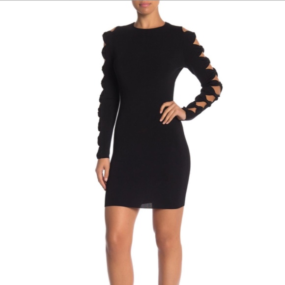 Ted Baker Knitted Bodycon Dress with Bow Sleeve Detail - Picture 1 of 15